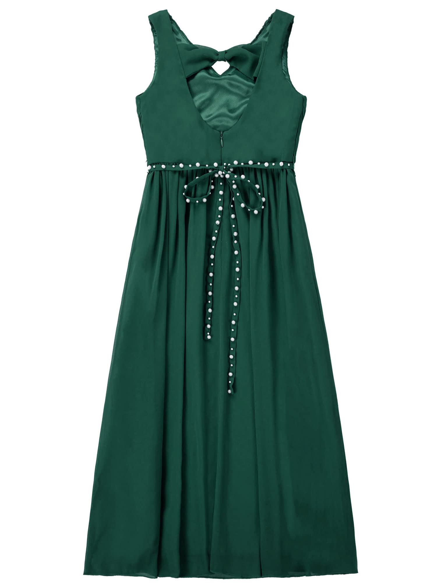 Flower Girl Dress for Kids - Beaded Sleeveless A-Line Maxi Dress for Wedding, Birthday Party & Pageant | Perfect for Flower Girls, Special Occasions & Formal Events