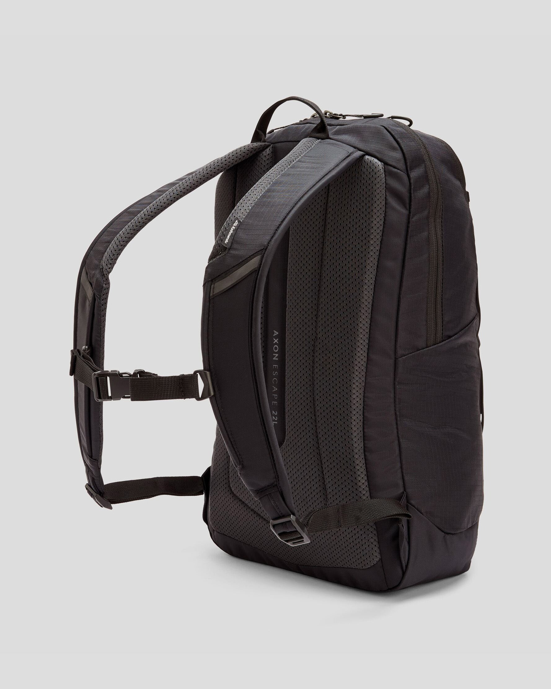 Axon Escape 22L Black Stingray Backpack - Lightweight Hiking & Travel Daypack for Outdoor Adventures, Commuting & College