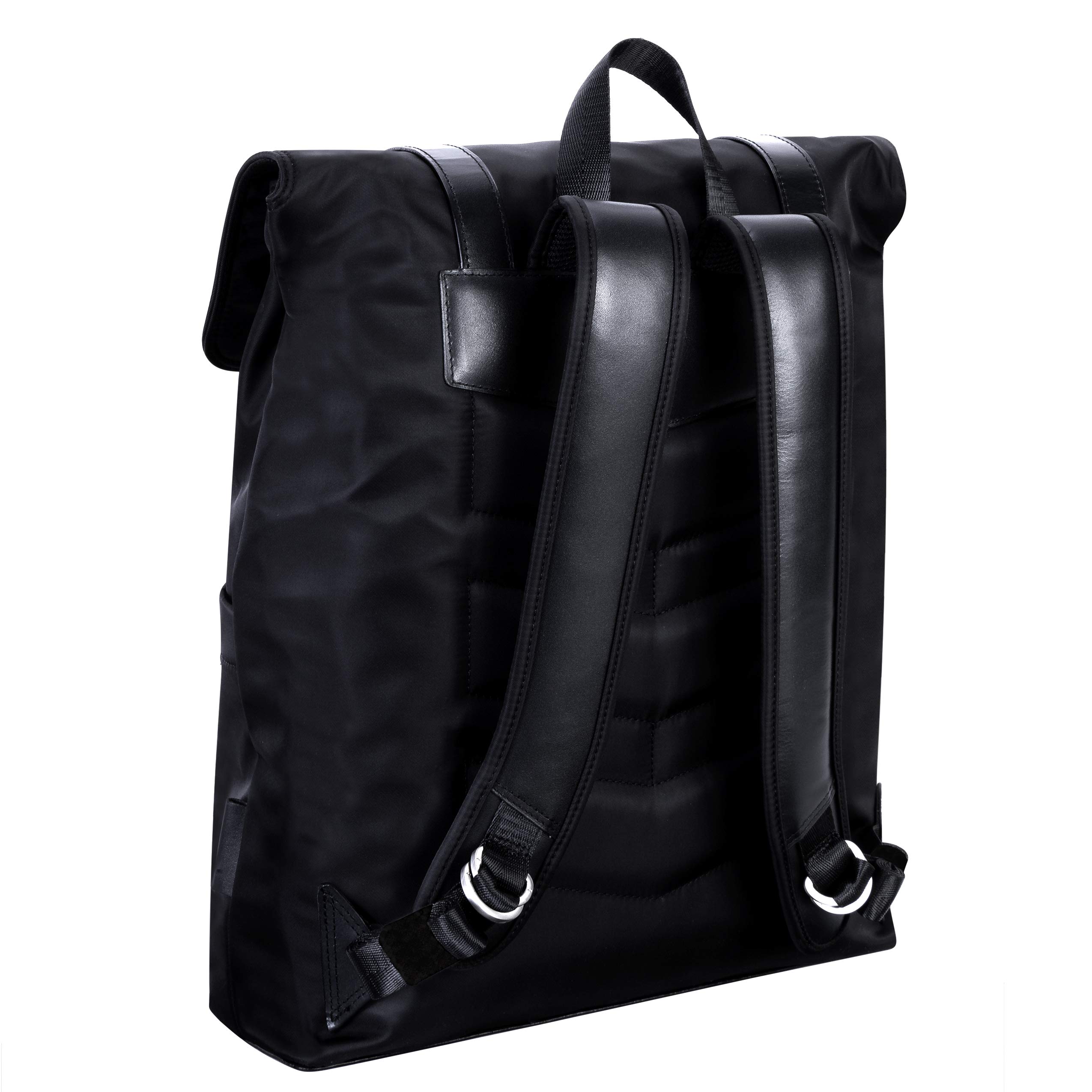 McKlein N Series Element Laptop Backpack for Business & Travel - Durable 15.6 Inch Laptop Compartment, Water-Resistant Black Briefcase - Perfect for Office, Commuting & College Students