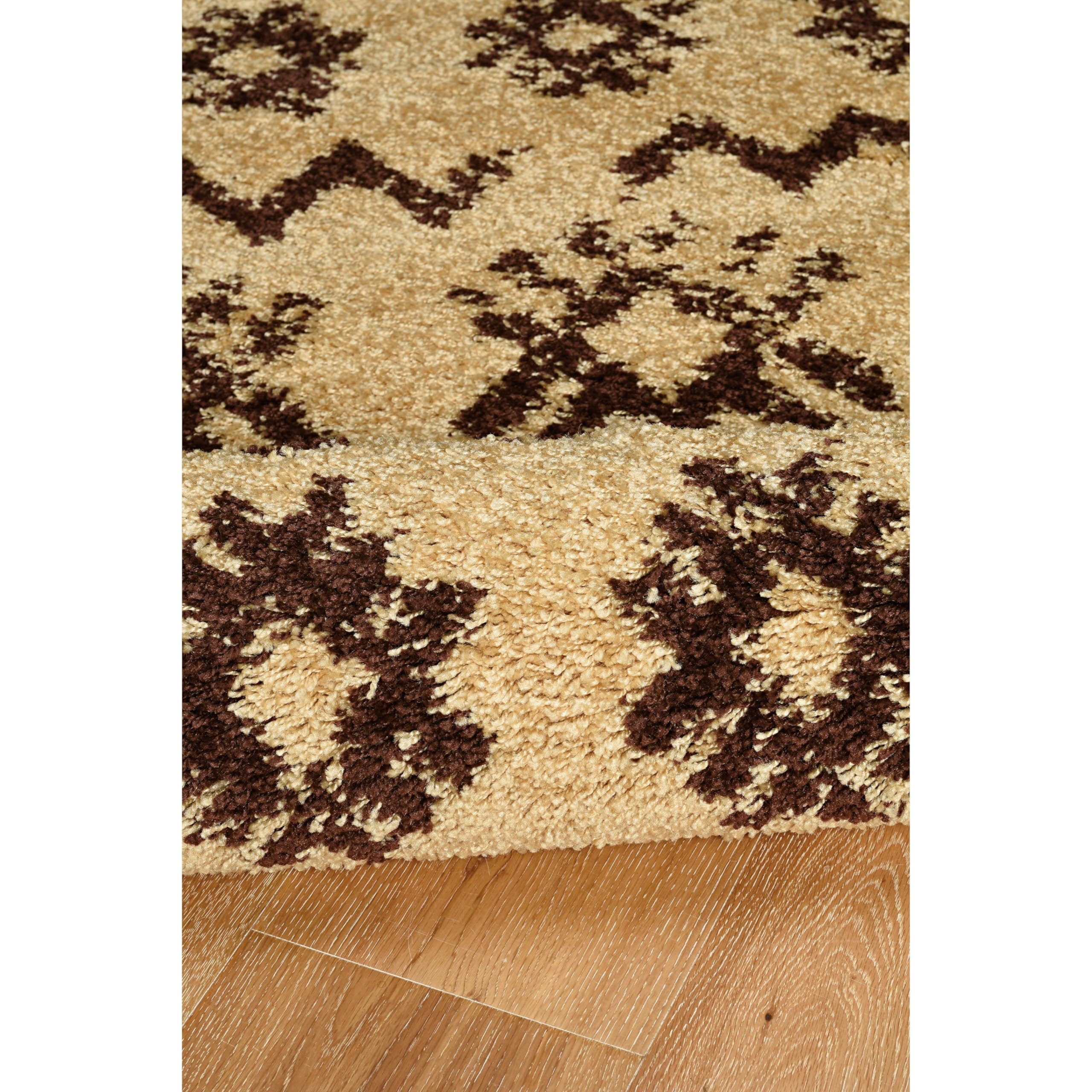 Linon Moroccan Mekenes Rug Ivory/Black 8' x 10' - Handmade Boho Area Rug for Living Room, Bedroom & Home Decor