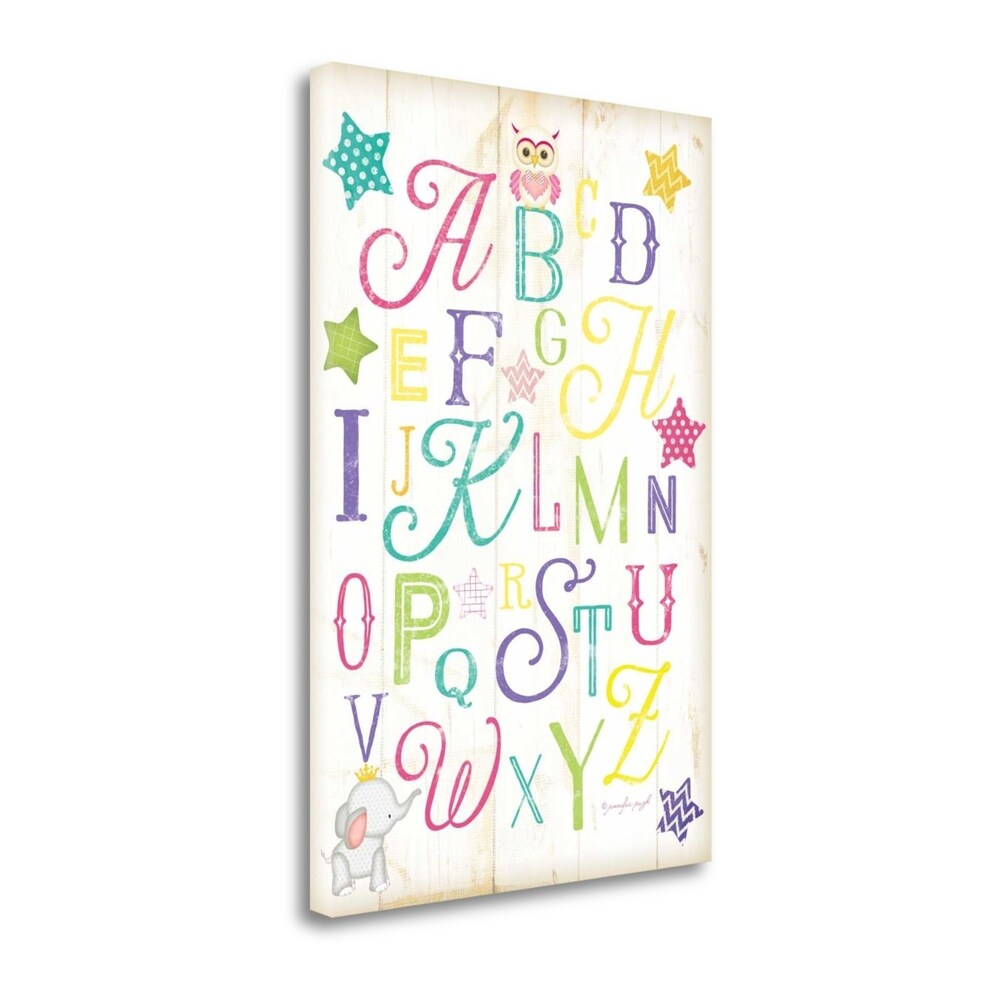 Abc Girl by Jennifer Pugh - Premium Giclee Art Print on Gallery Wrapped Canvas - Ready to Hang Wall Decor for Living Room, Bedroom & Office