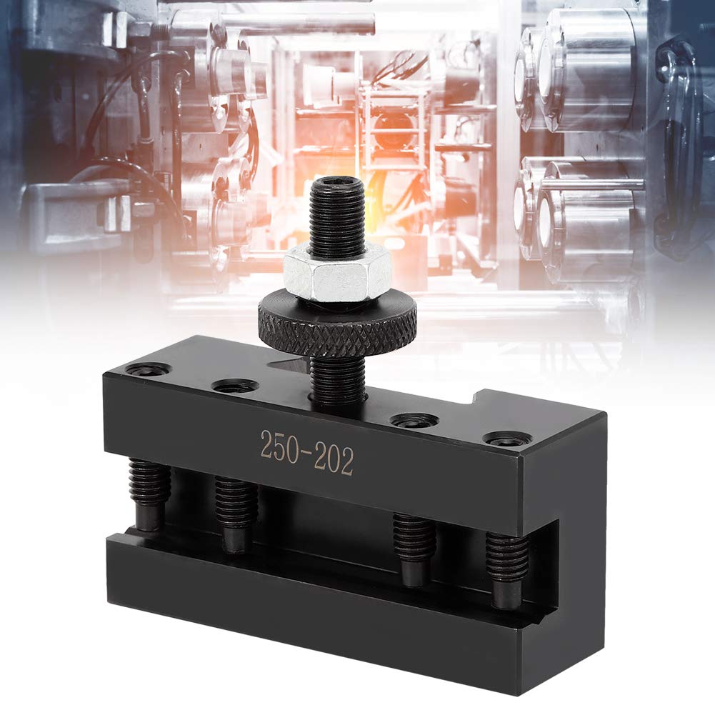 High Carbon Steel Lathe Tool Holder - Fast Change Turning Tool Post for 250-202 Column | Precision Machining for Metalworking & DIY Projects