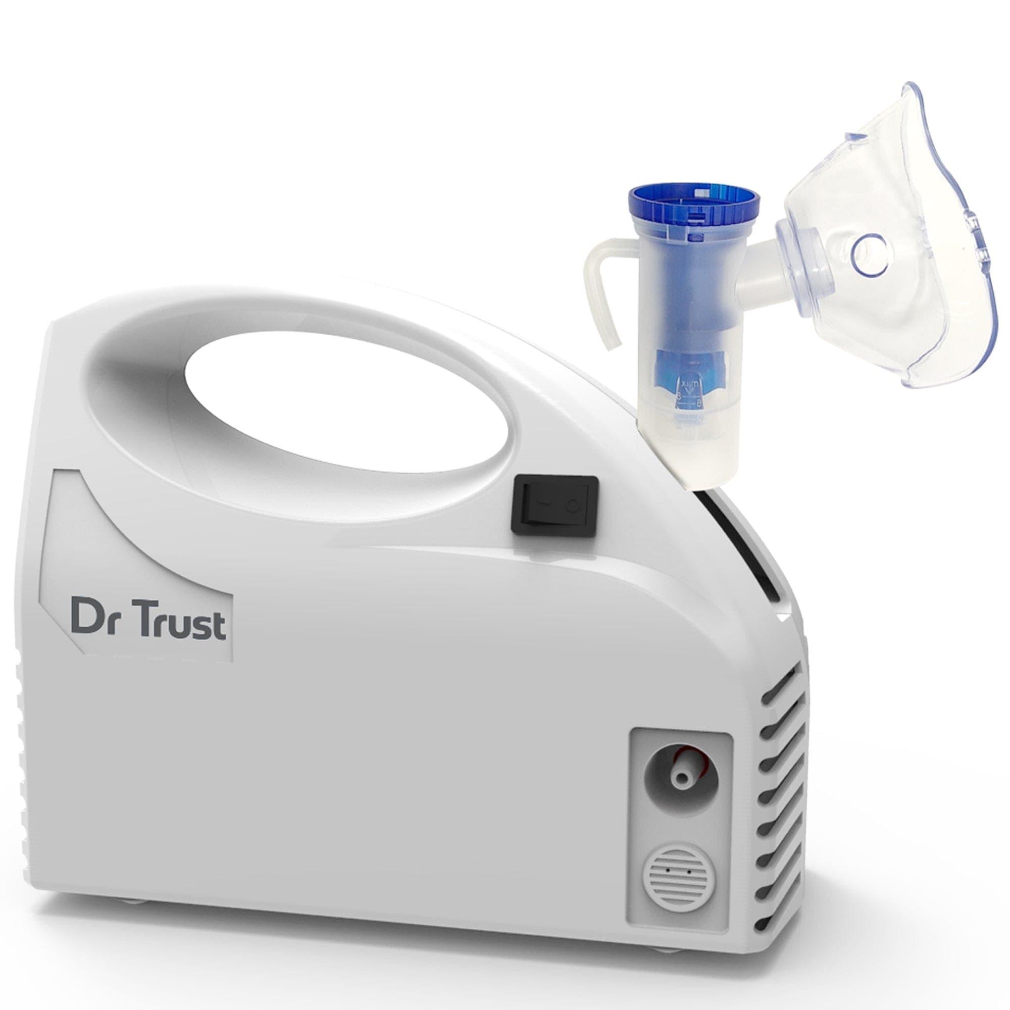 Dr Trust USA Portable Piston Compressor Nebulizer Machine - Handheld Asthma & Allergy Relief for Kids & Adults - Perfect for Home, Travel & Emergency Use