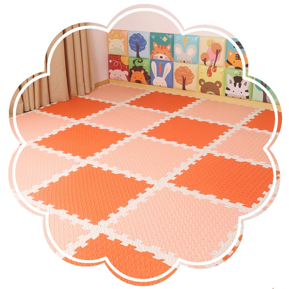 JIAJUAN Non-Toxic Foam Play Mat for Kids - 6 Pack 60x60x2.5cm Interlocking Square Tiles, Thick Puzzle Floor Mat for Baby Crawling, Toddler Playroom & Home Gym - Multi-Color Soft Cushion Safety Mats