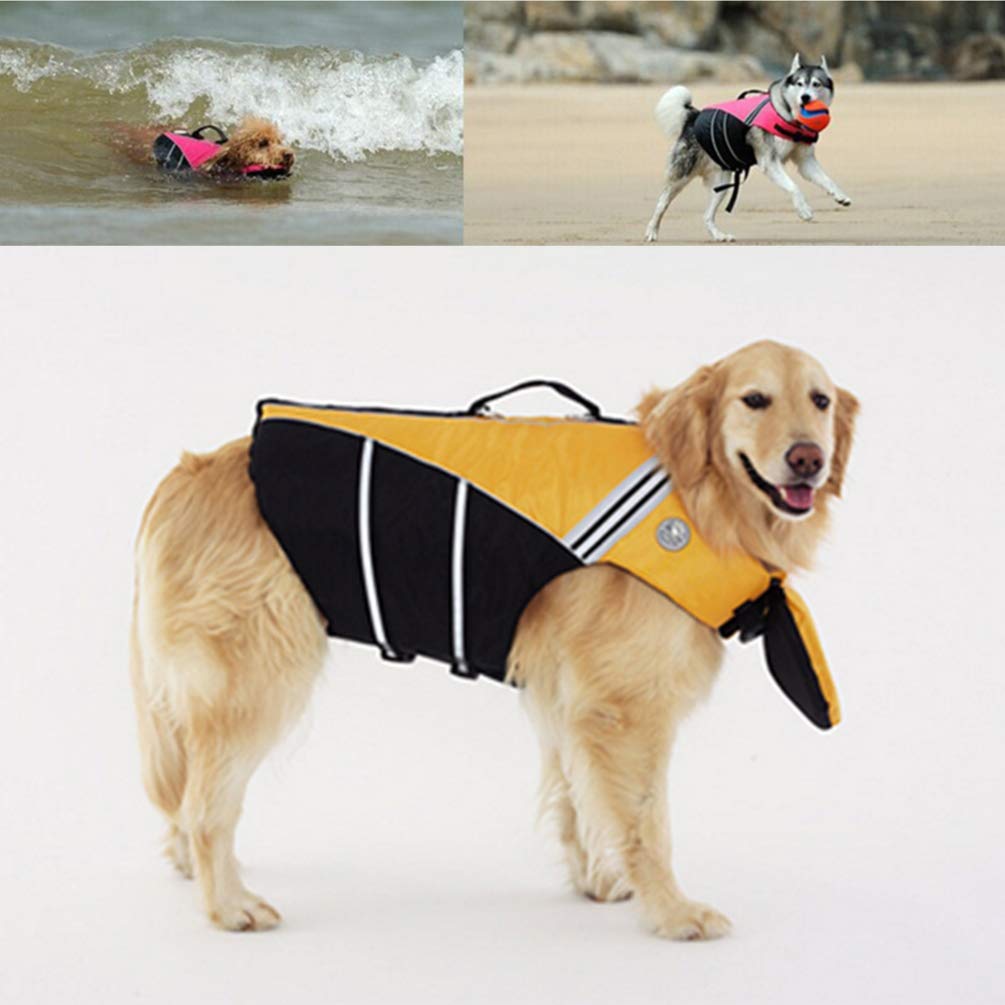 POPETPOP Reflective Dog Life Vest - Breathable Swim Suit for Puppies, Beach & Kayak Safety Vest with High Visibility for Paddle Boarding & Water Activities