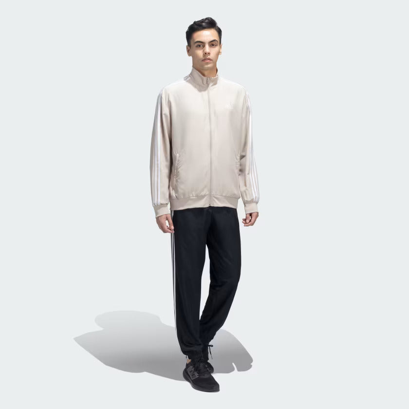 Adidas 3 Stripes Woven Cricket Tracksuit for Men - Wonder Beige | Comfortable Athletic Wear for Cricket Practice & Casual Outfits