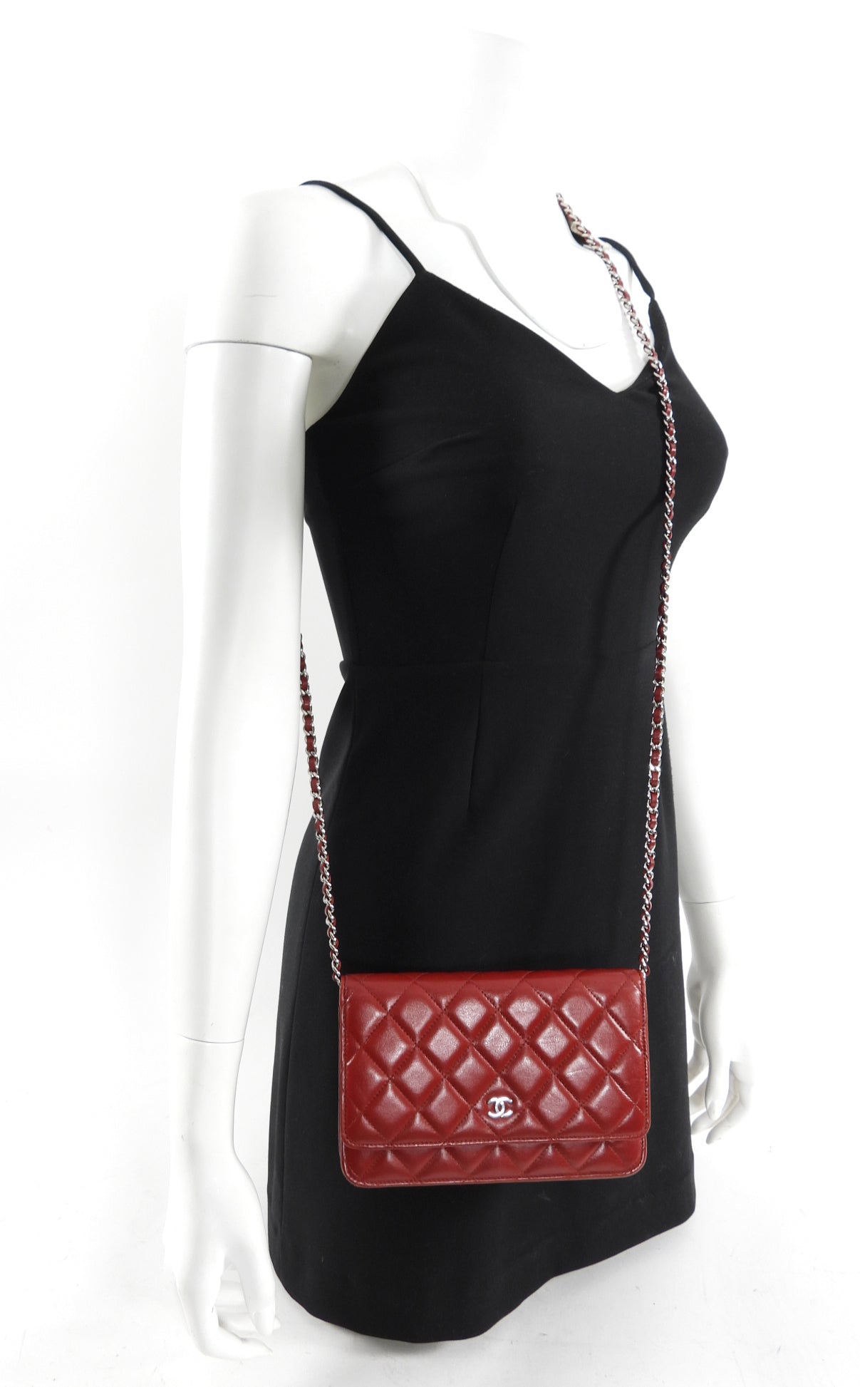 Chanel Red Leather Quilted Timeless Classic Wallet on Chain - Luxury Crossbody Bag for Women, Perfect for Parties, Date Nights & Special Occasions
