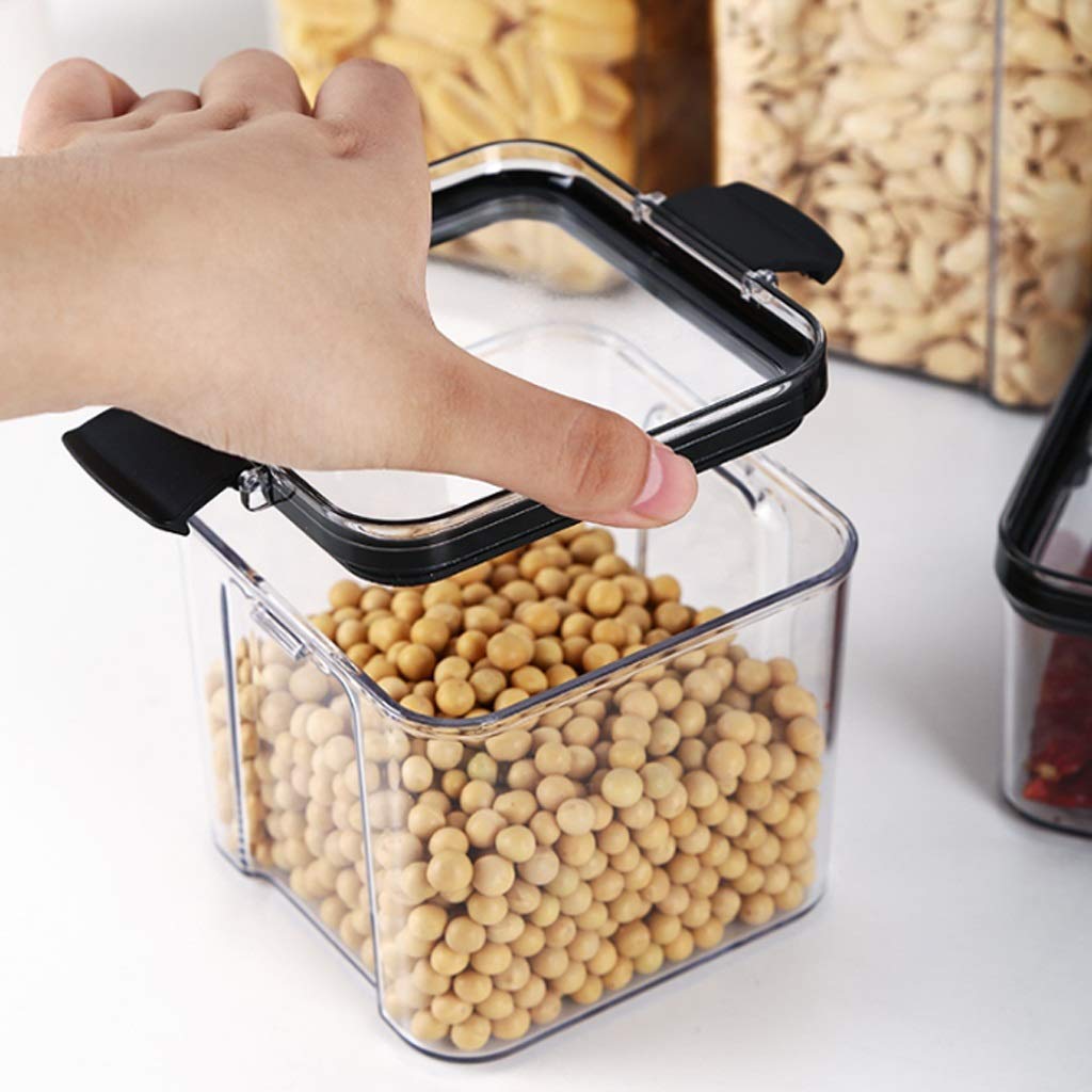 Airtight Food Storage Containers Set - 700ML Plastic Kitchen Jars with Lids for Pantry Organization, Dry Food, Flour, Sugar, Coffee & Spices | Perfect for Home, Office & Meal Prep