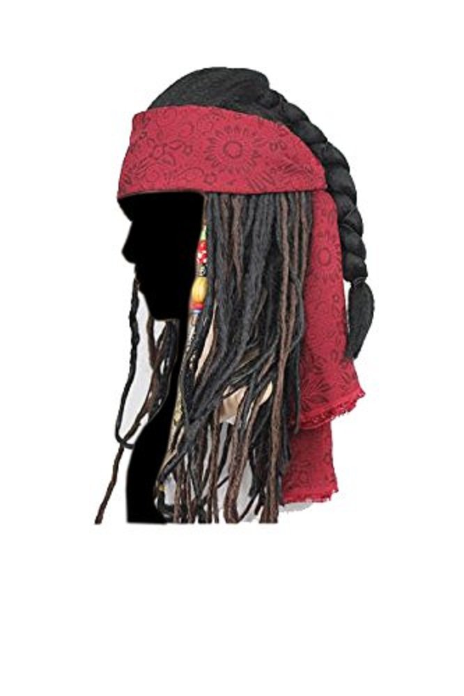 Authentic Jack Sparrow Red Bandana Scarf - Pirate Costume Accessory for Halloween, Cosplay, and Themed Parties