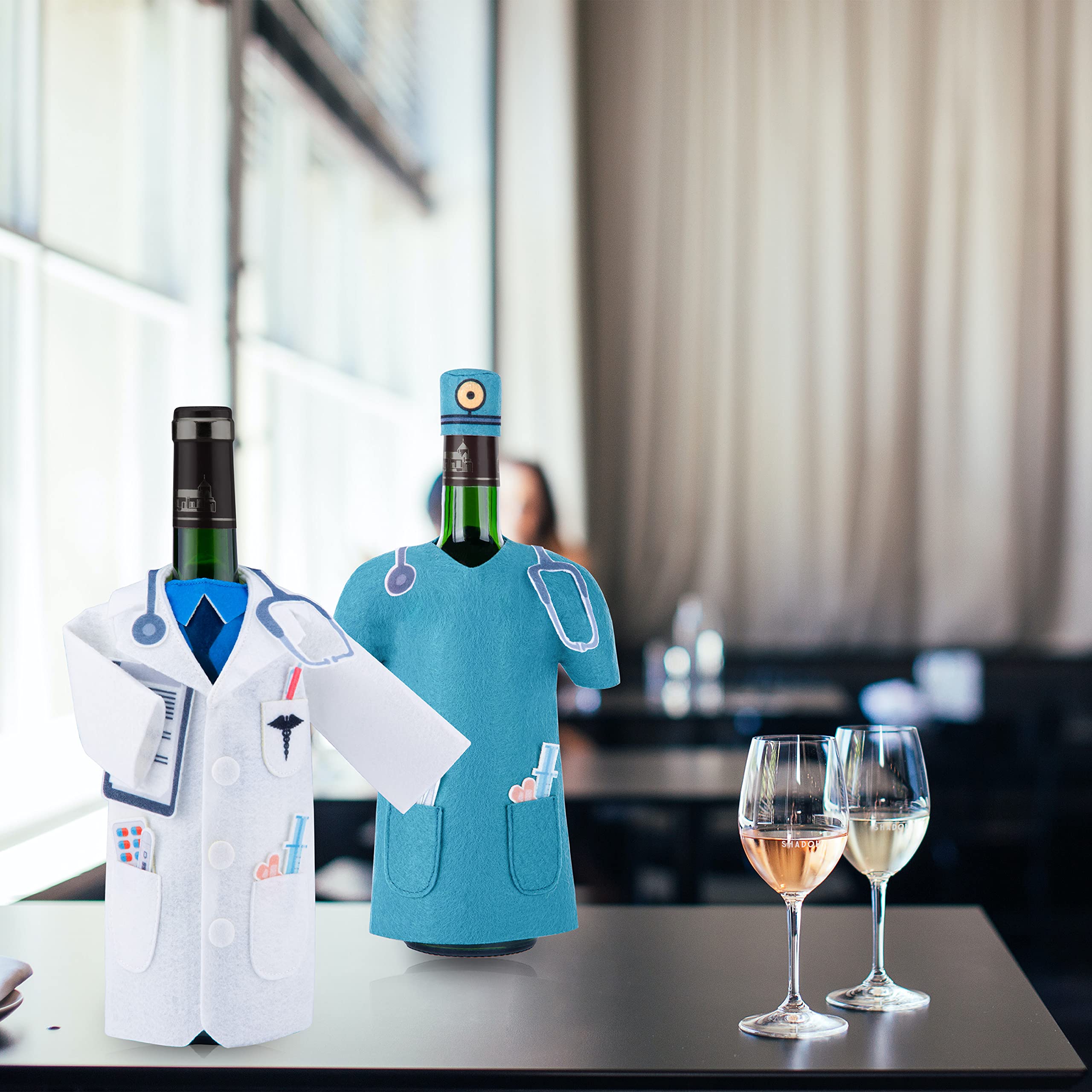 Best Doctor & Nurse Gifts - Thoughtful Presents for Medical Professionals | White Coat Ceremony, Retirement & Appreciation Gifts | Wine Bottle Doctor Coat & Unique Surgeon Gifts for Men & Women