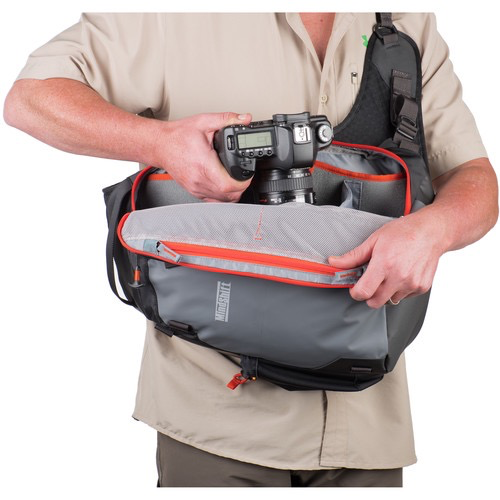 MindShift Gear PhotoCross 13 Sling Camera Bag - Lightweight & Water-Resistant Crossbody Pack for DSLR & Mirrorless Cameras (Orange Ember) - Perfect for Travel, Hiking & Street Photography