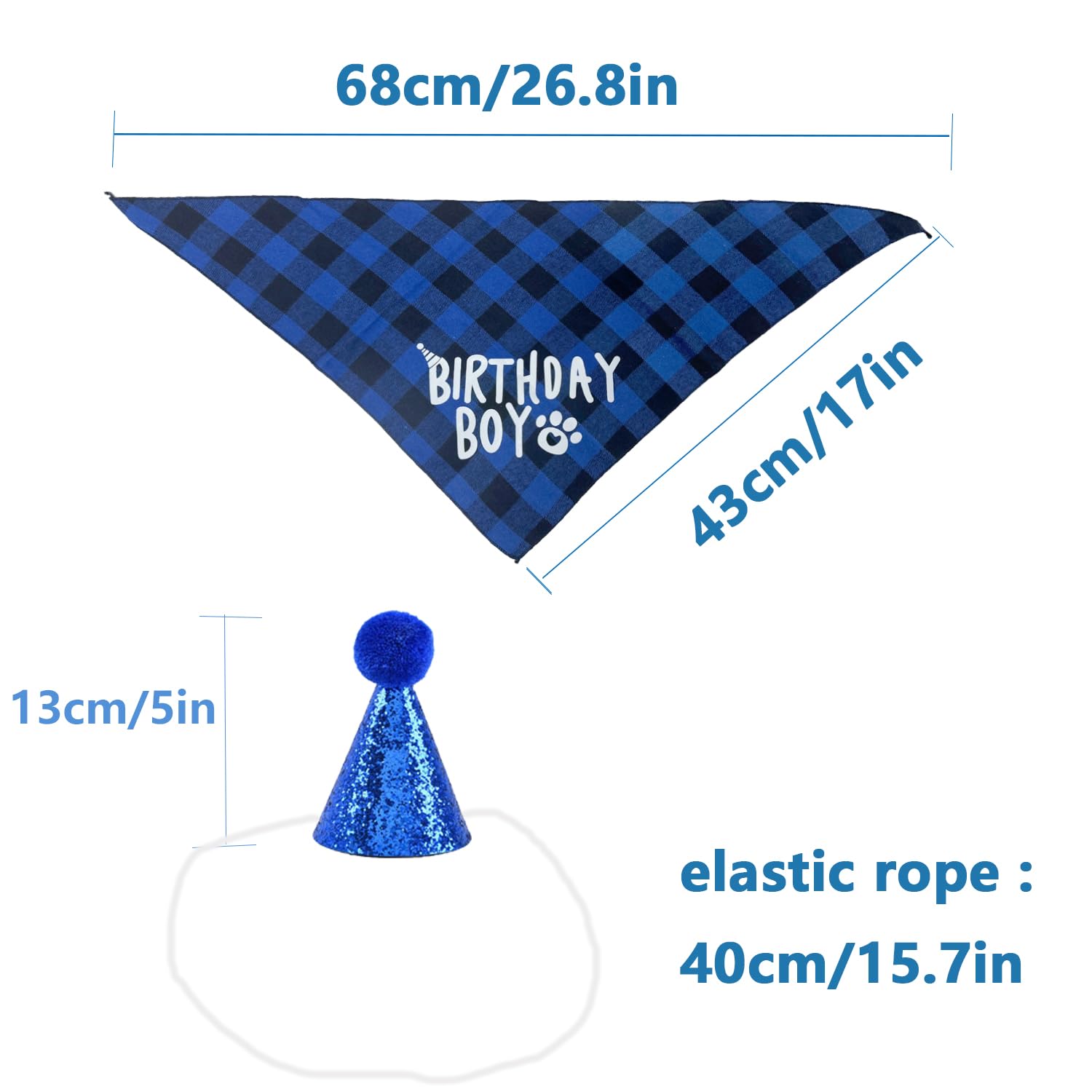 Cat Birthday Party Supplies Set - Kitten Bandanas, Birthday Hat, Number, Banner, Bowtie & 8 Letter Balloons | Perfect for Cat Birthday Decorations & Outfits | Ideal for Kitty Birthday Parties, Photo Shoots & Celebrations