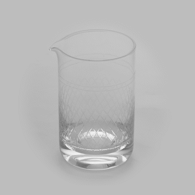Premium 30 oz Cocktail Mixing Glass - Hand Blown Crystal Barware with Diamond Cut Pattern (4.5