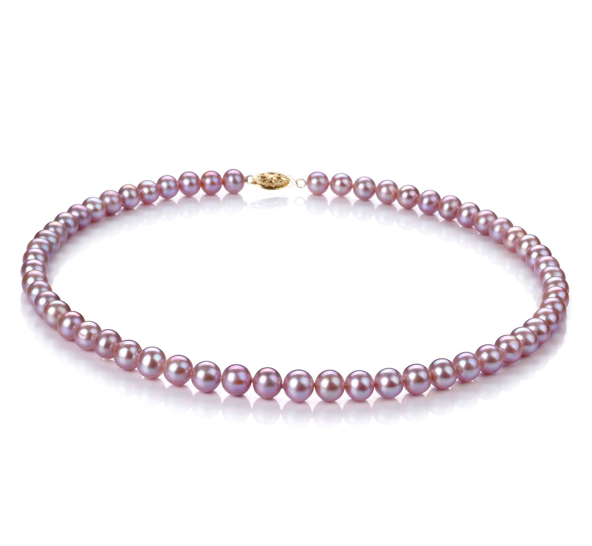 6-6.5mm AA Quality Lavender Freshwater Pearl Necklace - Gold Filled Cultured Pearls Jewelry for Women | Perfect for Weddings, Anniversaries & Special Occasions