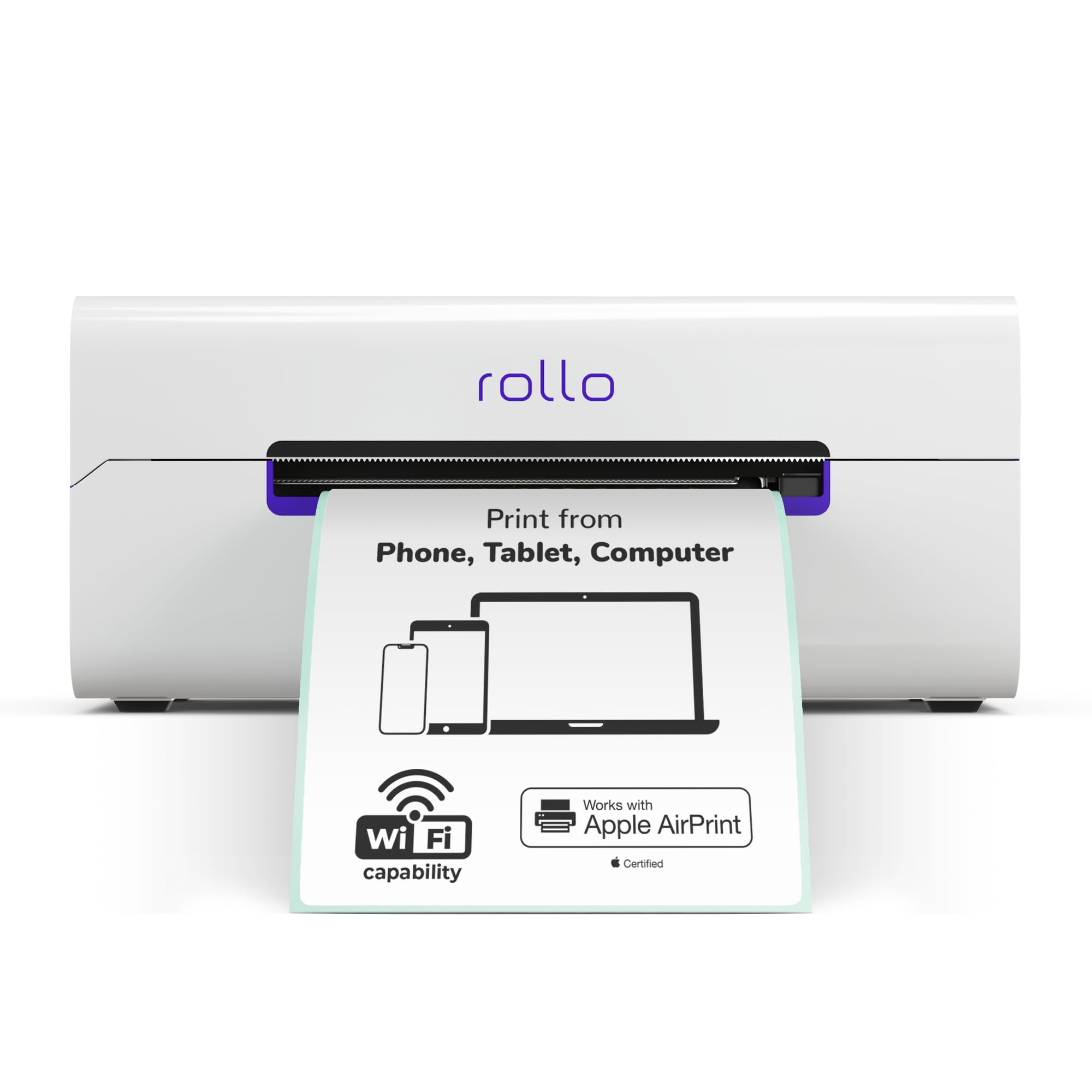 Rollo Wireless 4x6 Wi-Fi Thermal Shipping Label Printer for Packages - Compatible with iPhone, iPad, Mac, Windows, Chromebook, Android & Linux - Perfect for E-commerce, Small Business & Home Shipping Needs
