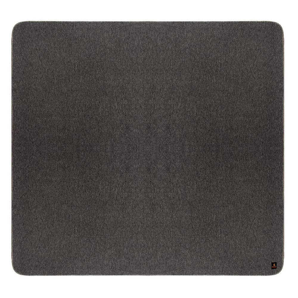 Premium Thick Alpaca Wool Blanket - Heavyweight Warm Winter Blanket for Camping, Hiking & Home Use | Ultra Soft Peruvian Alpaca Throw for Bed, Couch & Outdoor Adventures (Dark Gray/Soft Gray, King Size)