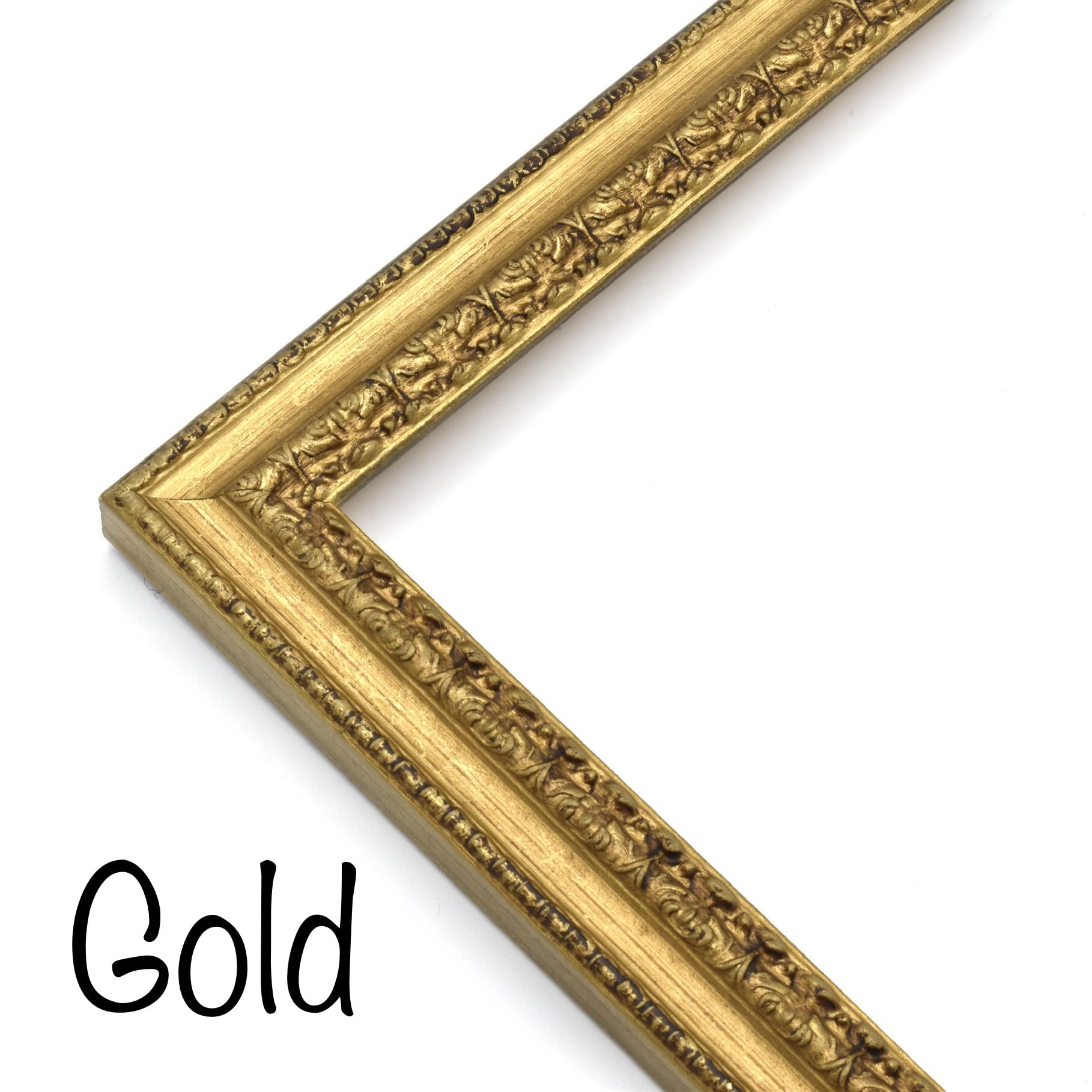 Antique Victorian Style Spanish Picture Frame - 10x20 Inch Gold Wood Wall Art Photo Frame for Home Decor, Living Room, Bedroom & Office Display