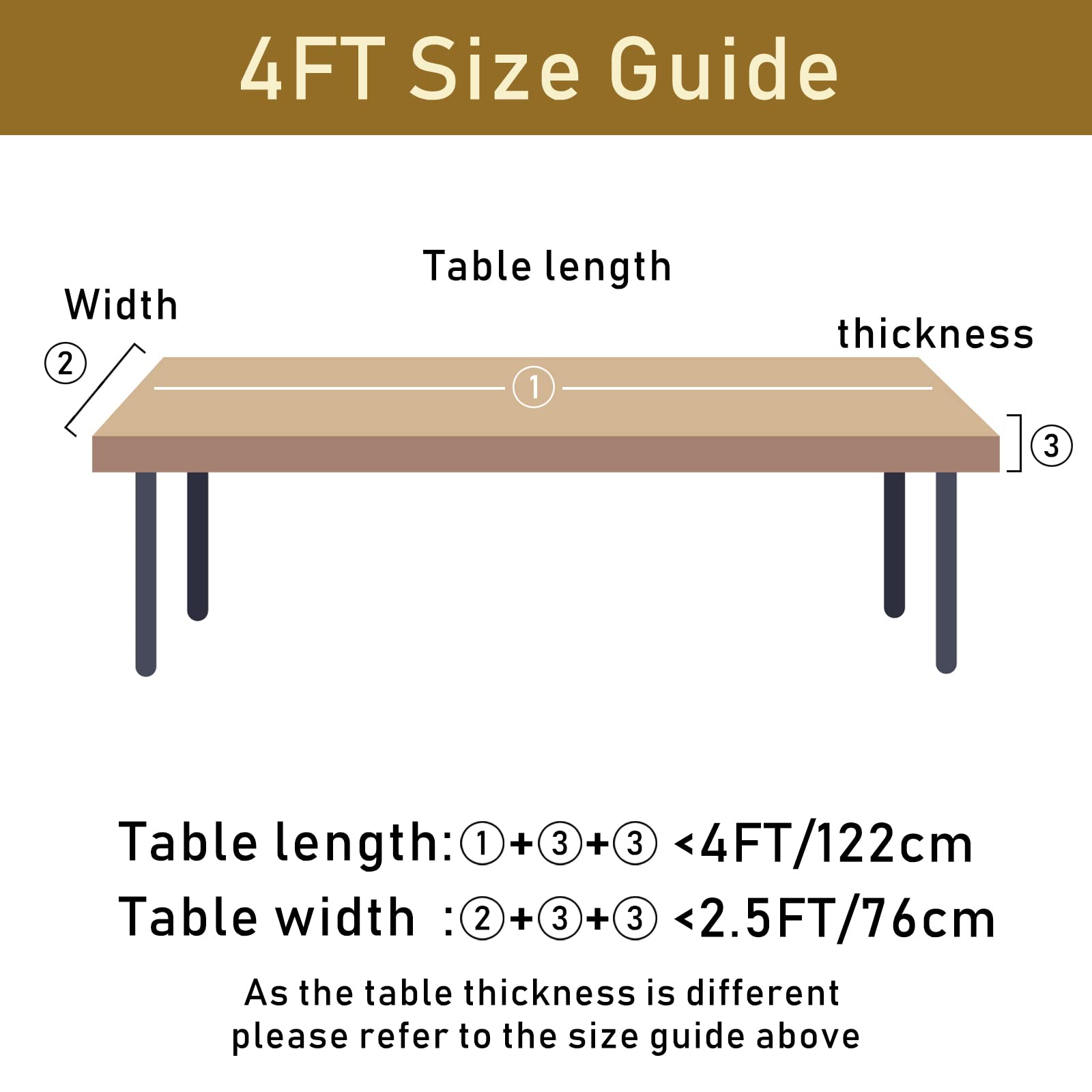 Premium White Marble Tablecloth - Elastic Fitted Table Cover for 4ft Rectangle Tables (30x48 Inch) - Waterproof & Wrinkle-Resistant for Indoor, Outdoor, Patio, Picnic & Party Decorations