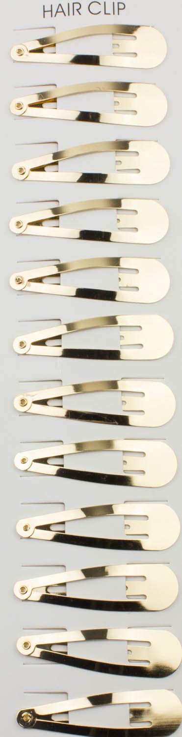 Mytoptrendz® 12 Pack Medium Bendy Snap Hair Clips - Gold 5cm Metal Hair Barrettes for Women & Girls - Perfect for Fine Thin Baby Hair, Sleep & Everyday Use - Secure Hair Grips for School, Work & Special Occasions