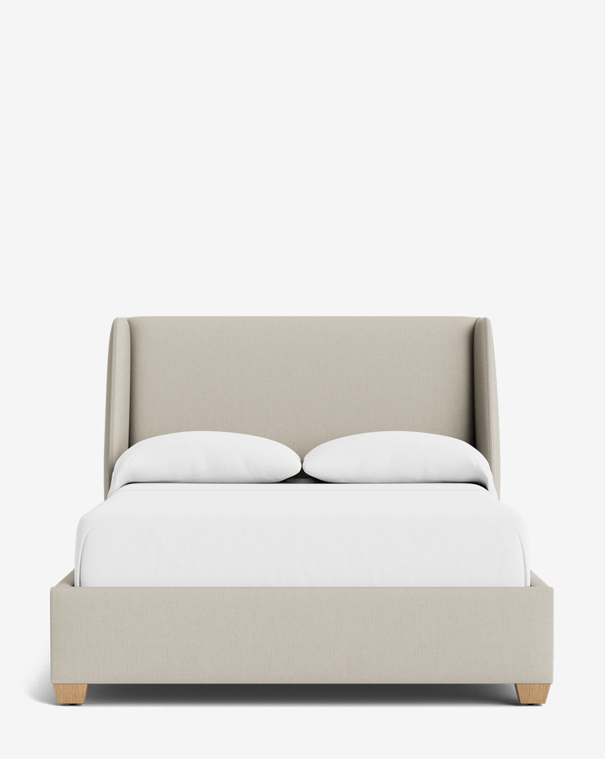 Walt Bed Low Headboard - Modern Minimalist Bed Frame for Small Spaces - Perfect for Apartments, Dorms & Guest Rooms