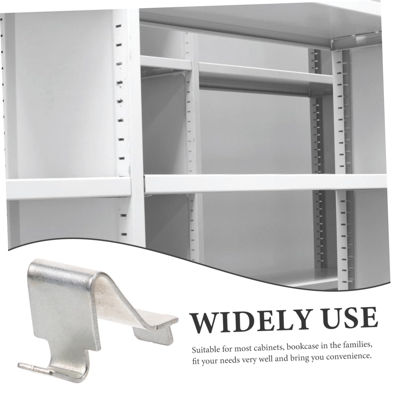 12pcs Heavy Duty Shelf Brackets for Cabinet & Shelving - Metal Iron Clips for File Cabinets & Storage