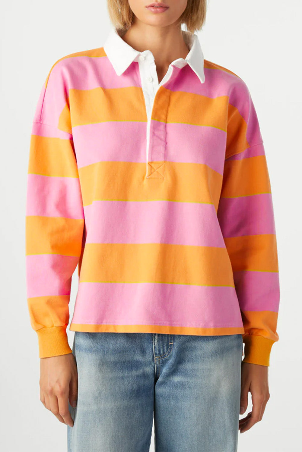 Soft Striped Long Sleeve Sweatshirt for Women - Cozy Pullover Top for Casual Wear, Lounge & Fall Outfits