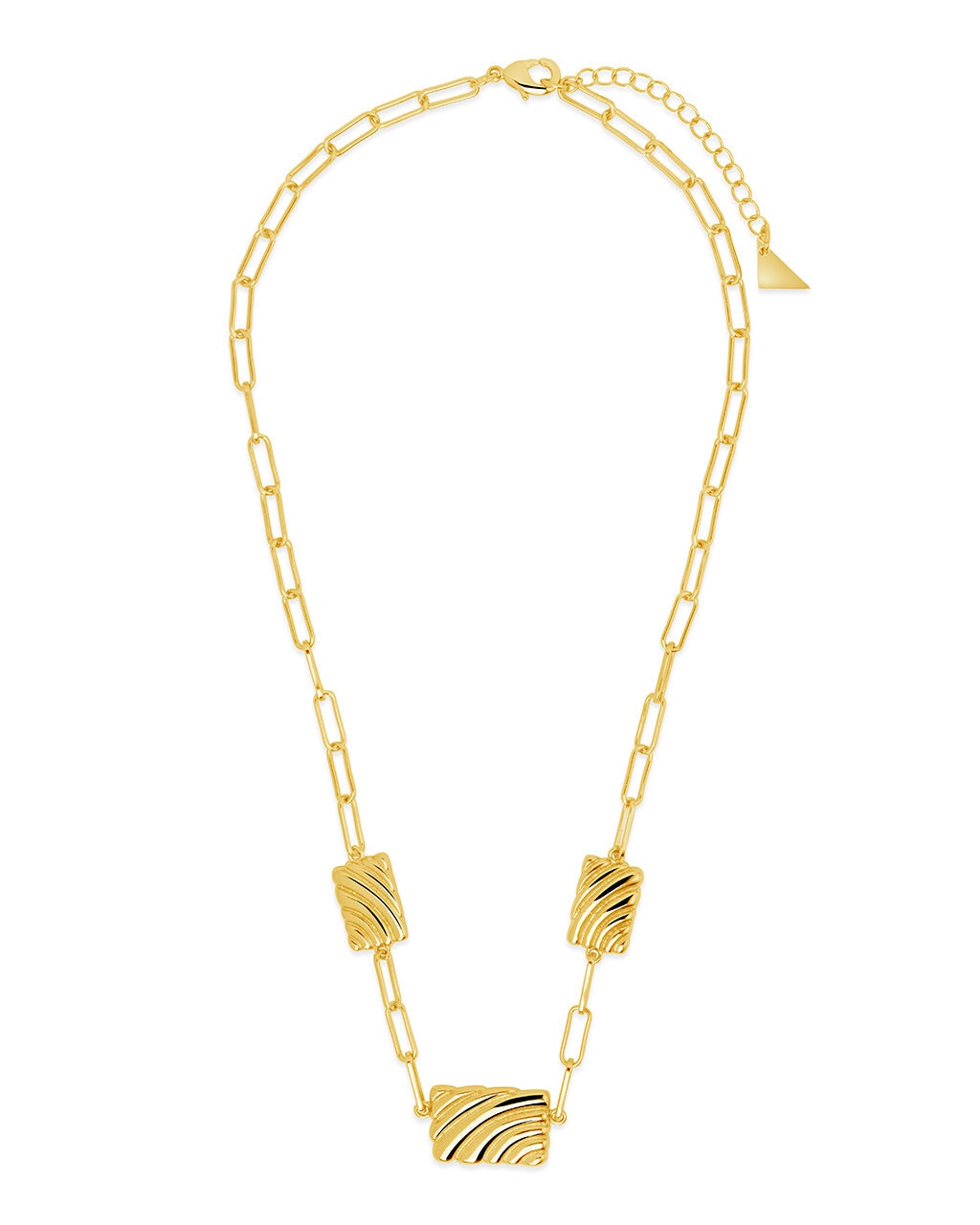 Haydée Triple Textured Charm Necklace for Women - Elegant Layered Pendant Jewelry for Daily Wear, Date Night & Special Occasions