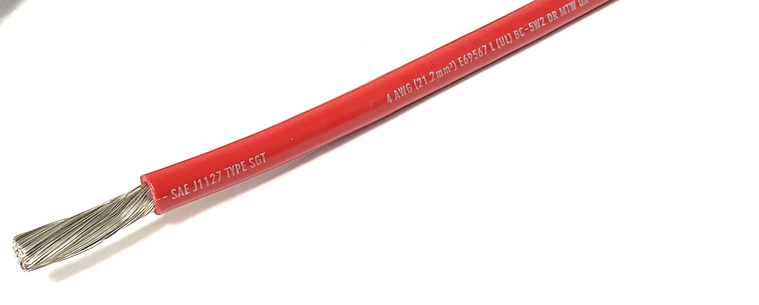 4 AWG Marine Battery Cable - UL1283 SAE Tinned Copper Boat Wire (50 ft, Red) - Made in USA for Marine Electrical Systems, Boat Battery Connections & RV Wiring