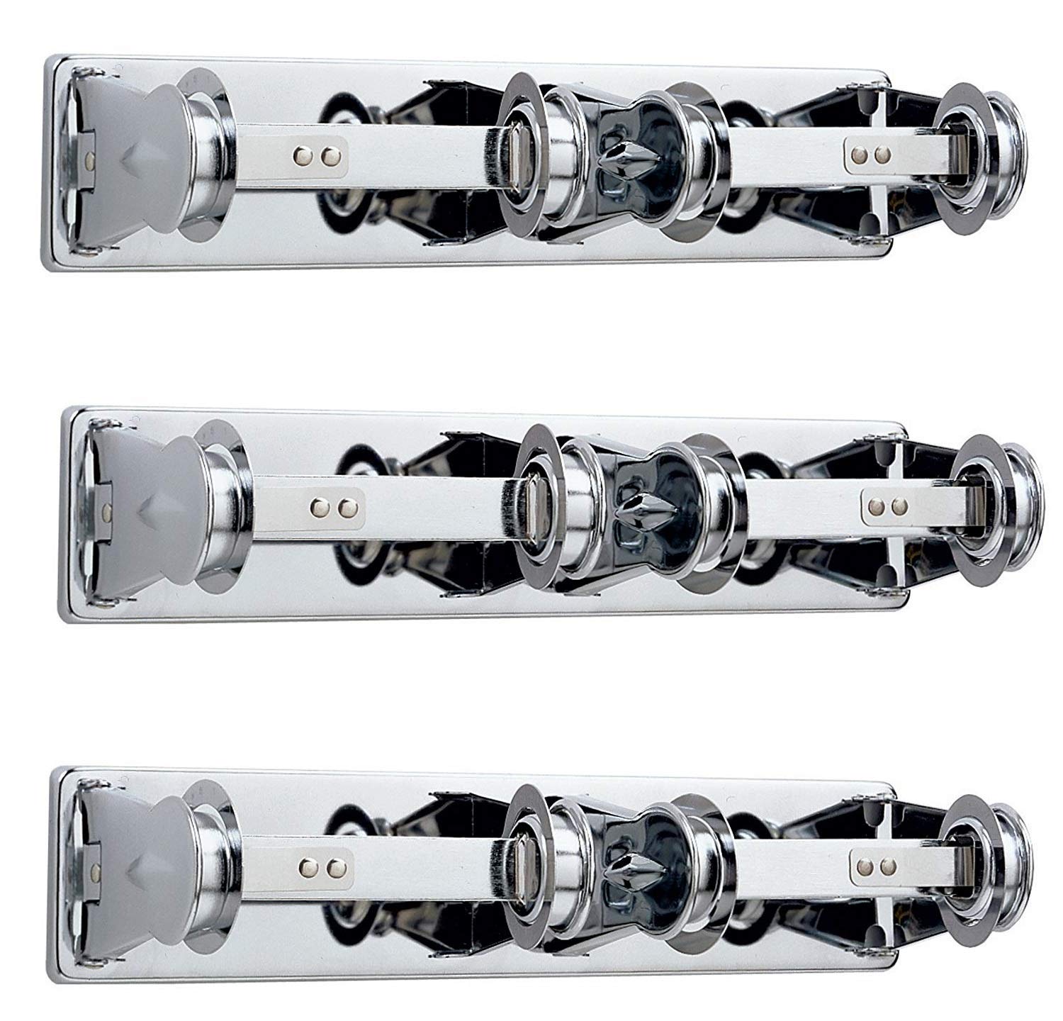 Bobrick 265 Chrome-Plated Steel Double Roll Toilet Paper Dispenser - Surface Mount, Controlled Delivery, 12.25
