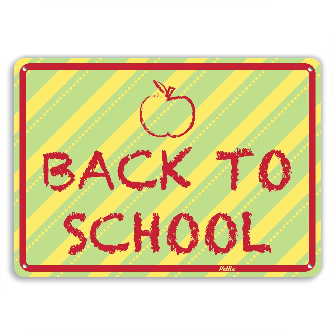 10x7 Inch Aluminum Back to School Sign - Durable Metal Sign for Classroom, Office, or Home Decor - Perfect for School Events, Teacher Gifts & Wall Art