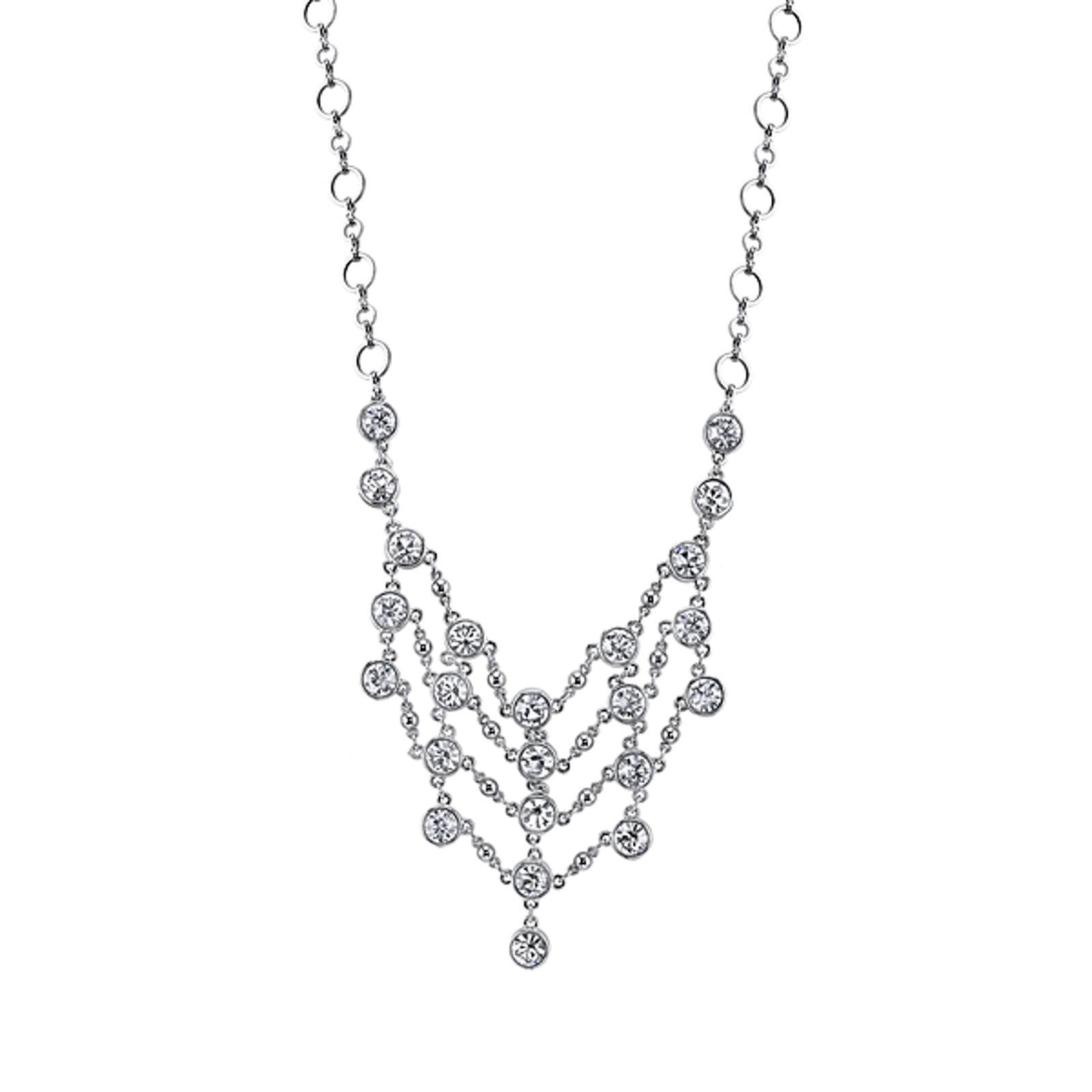 Silver Tone And Crystal Clear