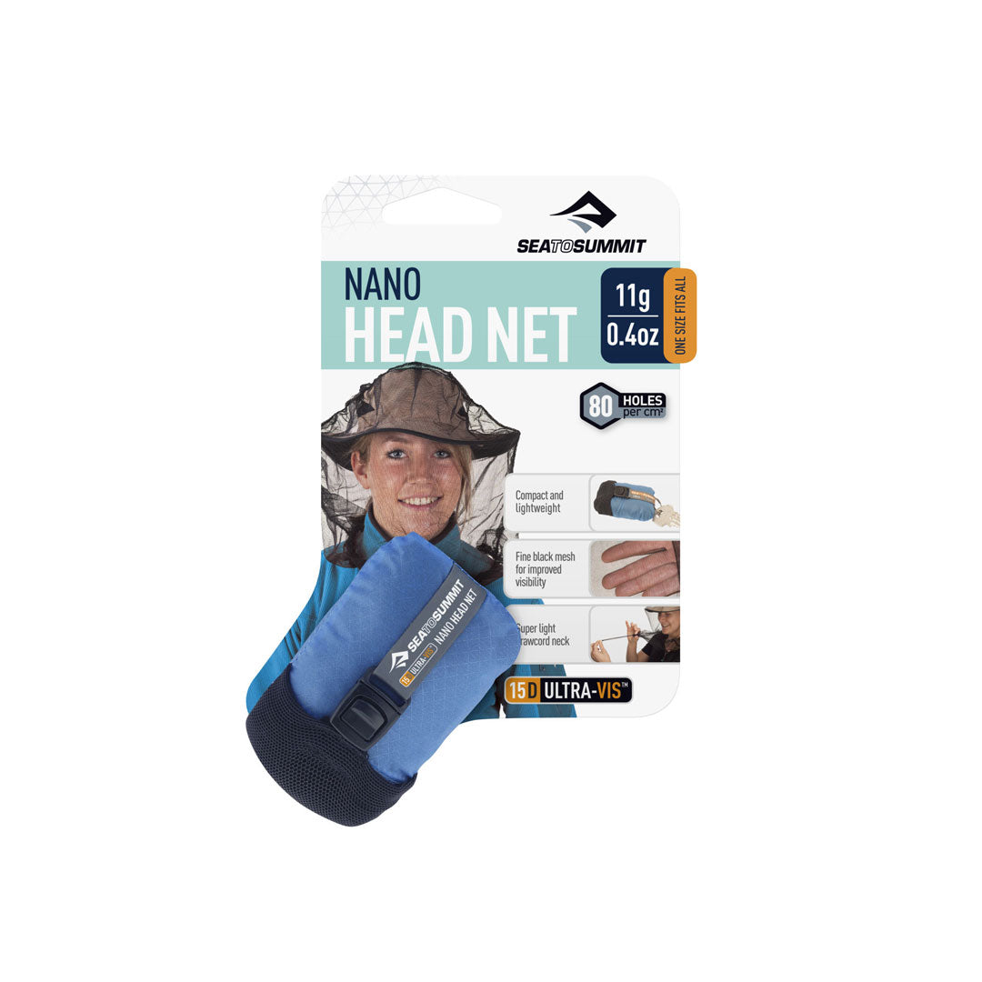 Sea To Summit Nano Mosquito Head Net - Ultralight Bug Protection for Hiking, Camping & Outdoor Adventures