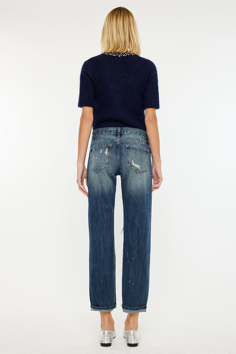 Charlize Mid Rise Boyfriend Jeans for Women - Comfortable Stretch Denim Pants with Relaxed Fit | Perfect for Casual Wear, Weekend Outfits & Everyday Style