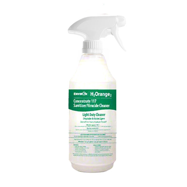EnvirOx Green Trigger Spray Bottle - 117 Light Duty Dilution for Cleaning & Disinfecting | Perfect for Home, Office & Commercial Use