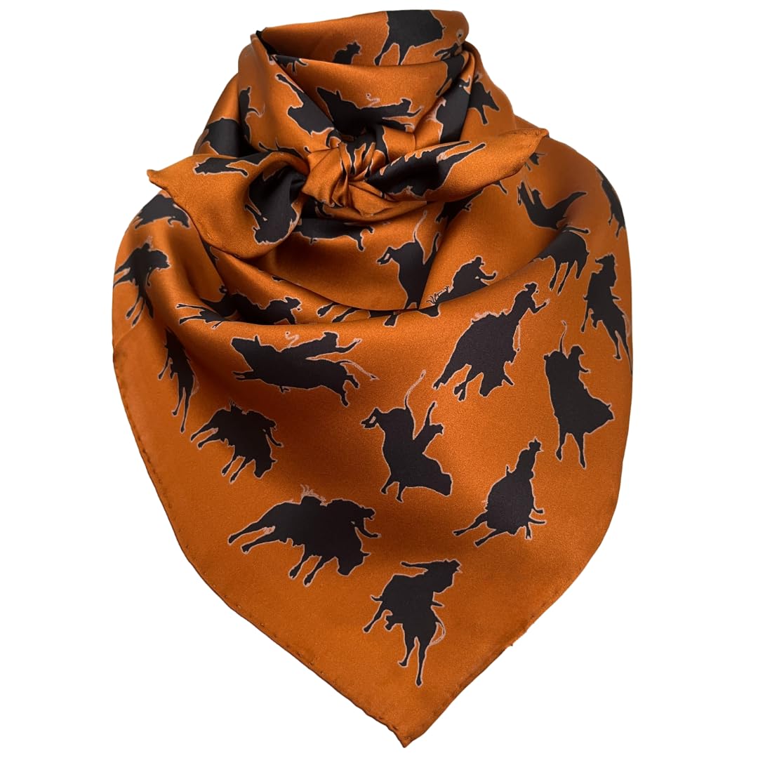100% Pure Silk Wild Rags Scarf for Men & Women - Western Cowboy Bandana & Fashion Neckerchief | Perfect for Rodeo, Horse Riding & Outdoor Adventures