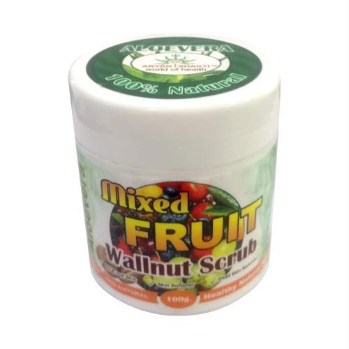 Aryan Shakti Mixed Fruit & Walnut Face Scrub - 100g Exfoliator for Dead Skin Removal | Gentle Cleansing for Glowing Skin | Perfect for Daily Skincare Routine