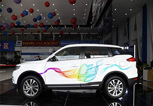 GiftCity Colorful Smoke Car Decal Set - Universal Vinyl Stickers for Car Body Customization | Perfect for Personalizing Vehicles, Enhancing Style, and Making Your Car Stand Out
