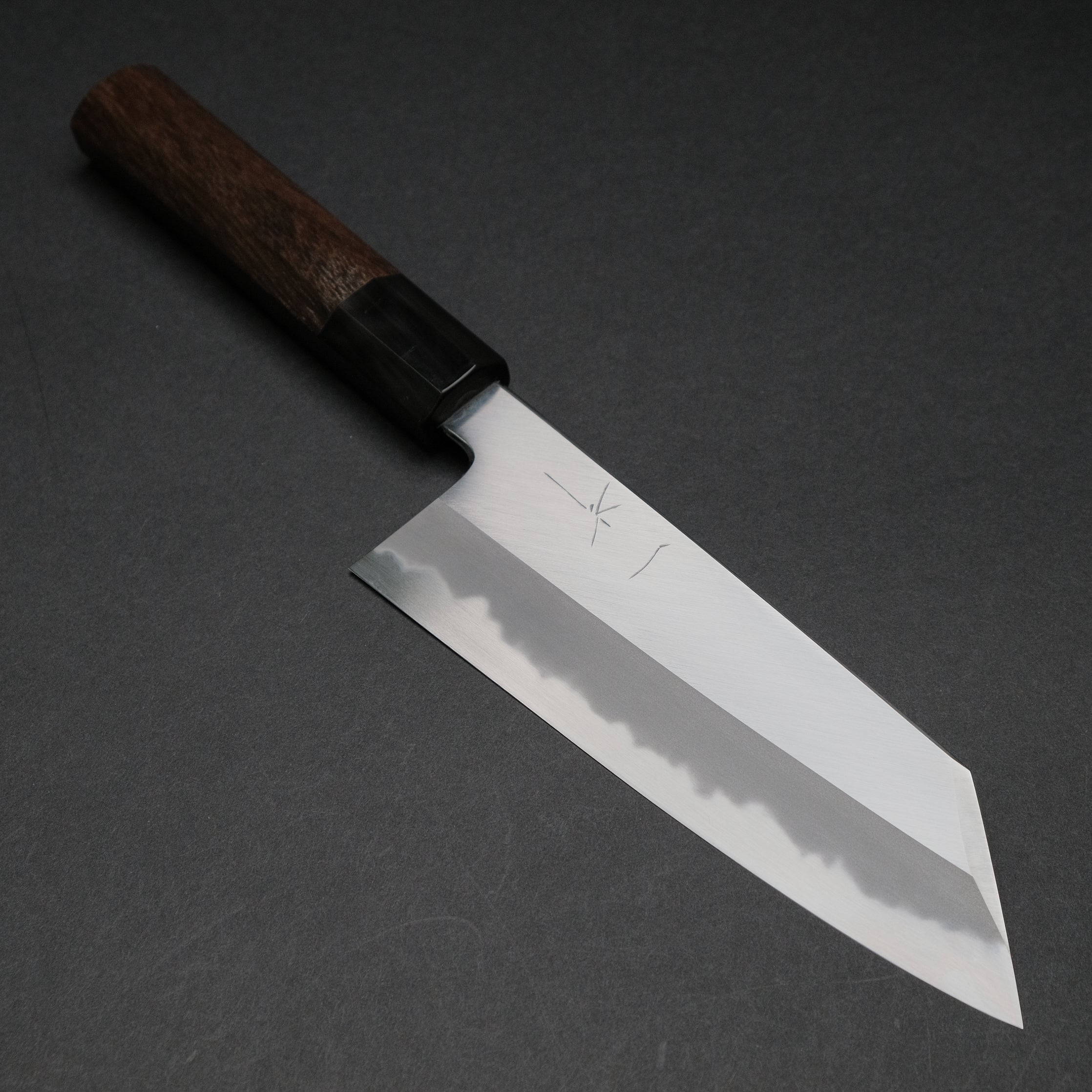 Premium Hitohira Tanaka Kyuzo Blue #1 Migaki Bunka Knife - Japanese High-Carbon Steel Blade with Ziricote Wood Handle - Perfect for Sushi, Vegetables & Precision Cutting