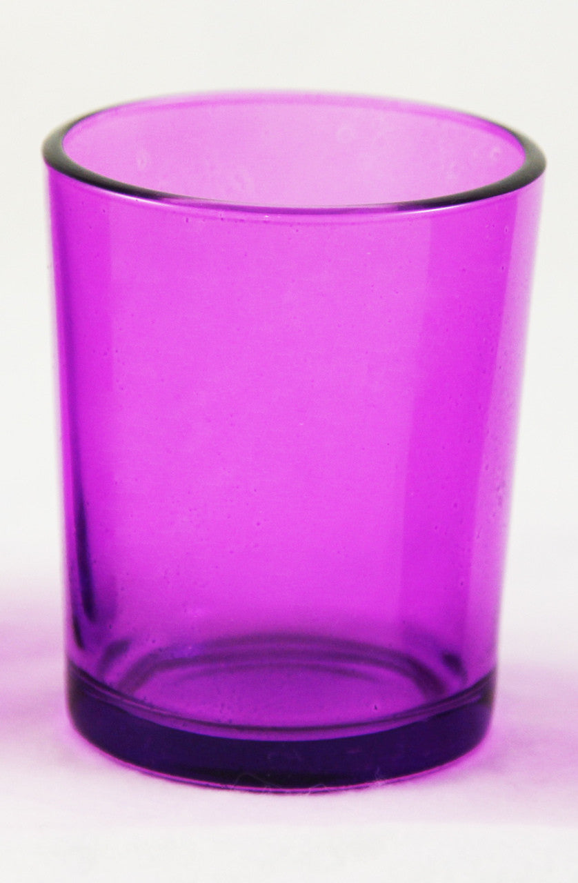 10 Pack Purple Glass Votive Tealight Candle Holders - Elegant Wedding, Christmas, Valentine's Day, Bridal Shower & Party Decorations - Perfect for Table Centerpieces, Home Decor, and Romantic Ambiance
