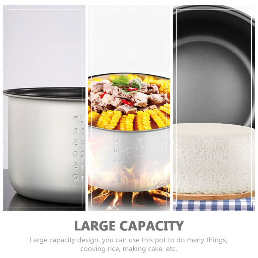 Nonstick 4L Inner Cooking Pot Replacement for Rice Cooker - Durable Rice Cooker Insert Liner & Interior Cooking Tank - Perfect for Small Rice Makers, Meal Prep & Family Dinners