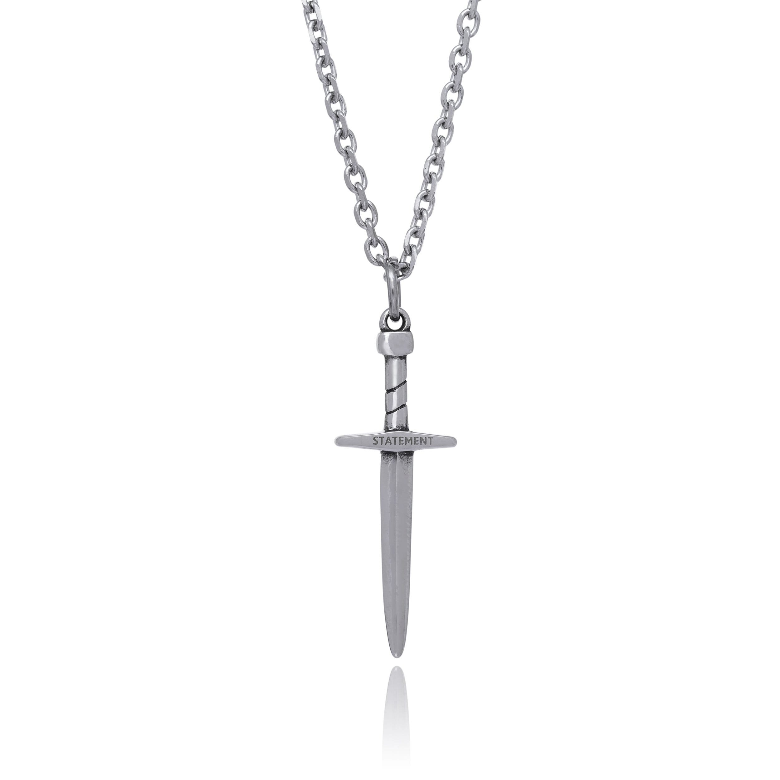 Men's Dagger Pendant Necklace - Stainless Steel Gothic Cross Chain for Men - Perfect for Gifts, Punk Fashion & Gothic Style Jewelry