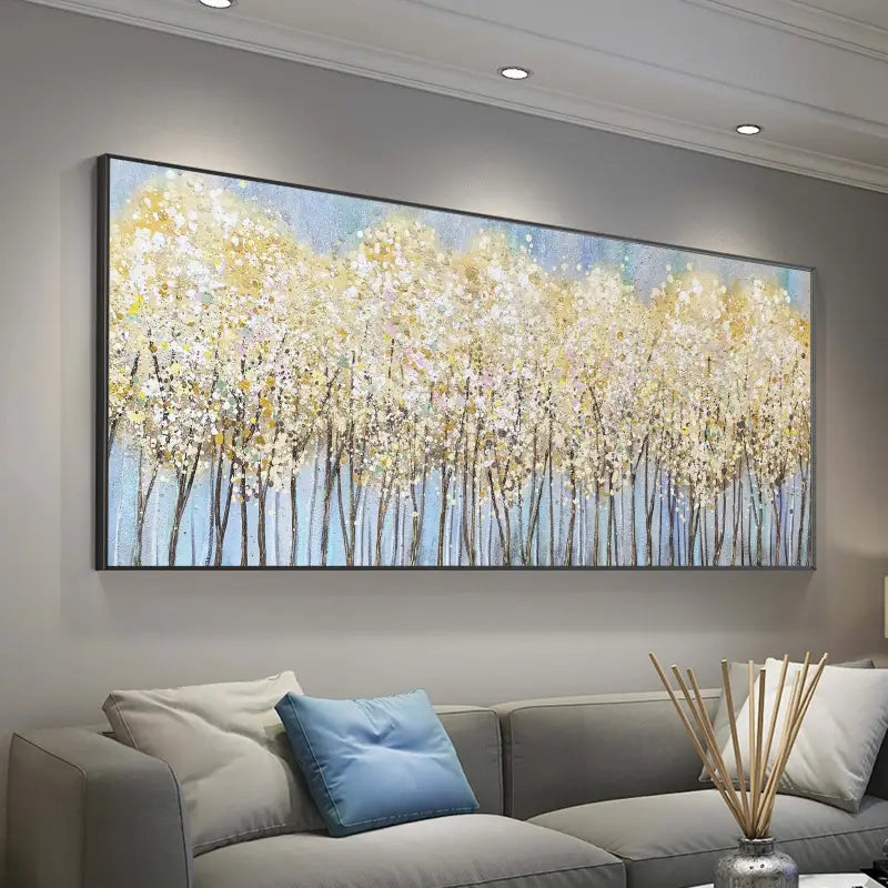 Beautiful Flower and Tree Painting #FT024 - Elegant Wall Art for Home, Office, and Living Room Decor