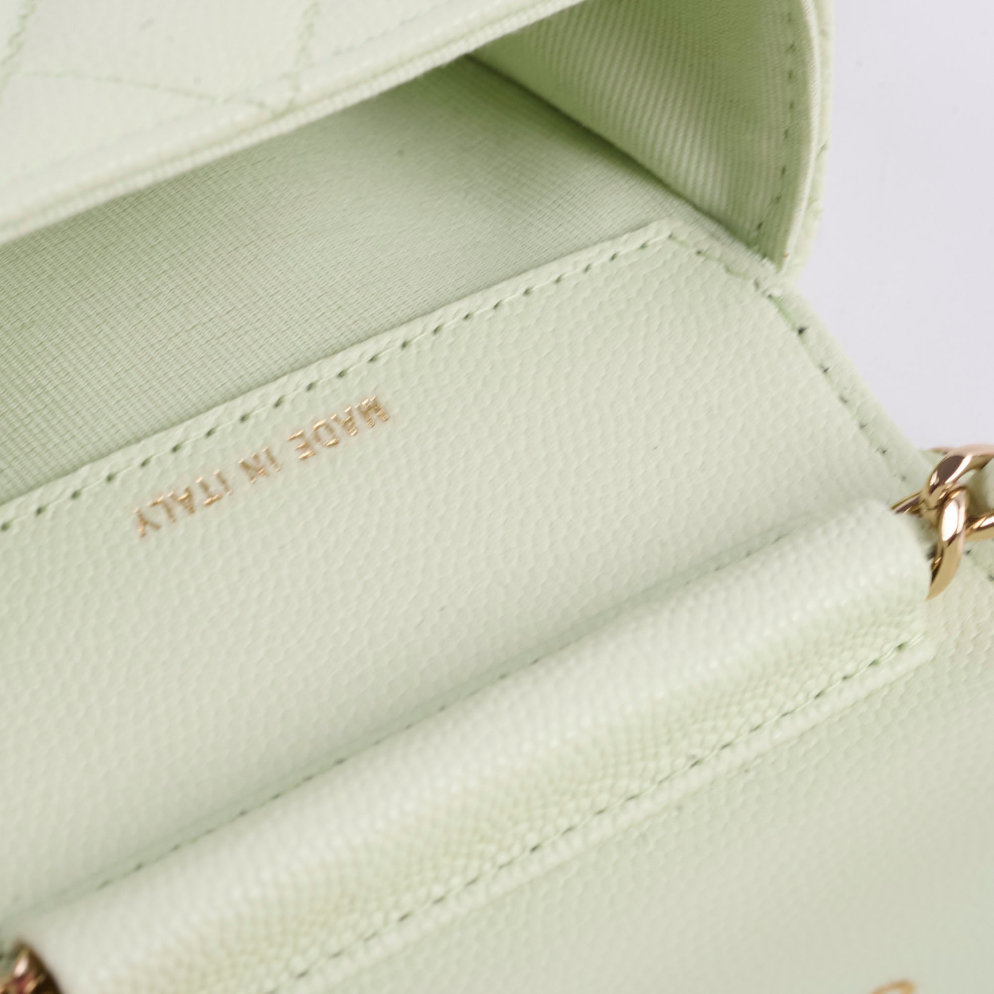 Chanel Caviar Mini Clutch With Chain Mint Green - Luxury Designer Crossbody Bag for Women | Perfect for Evening Parties, Date Nights & Special Occasions
