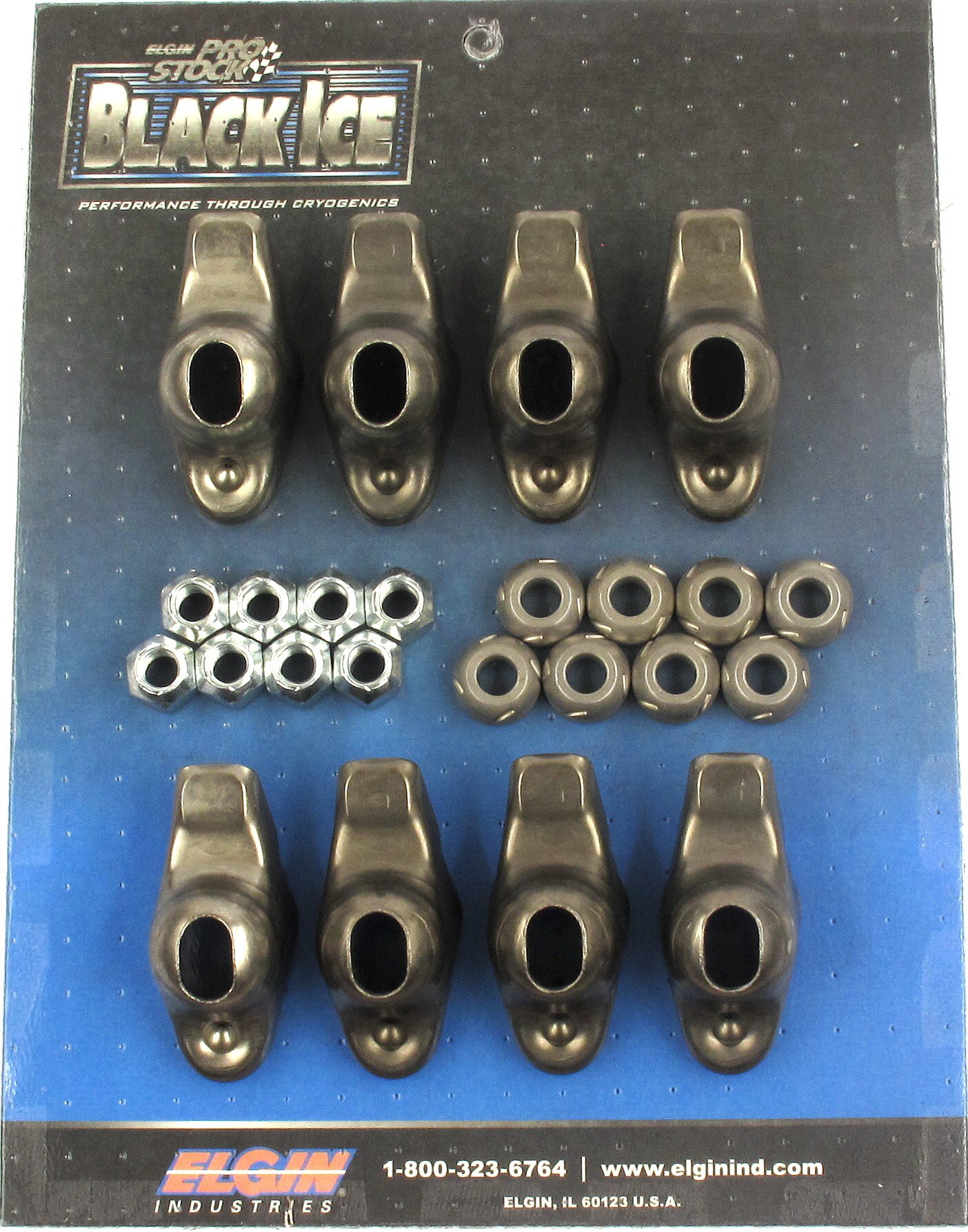 Elgin ICE410840 Black Ice Rocker Arm Kit - High Performance Replacement for Chevy, Ford, Dodge - Perfect for Engine Rebuilds & Racing Upgrades
