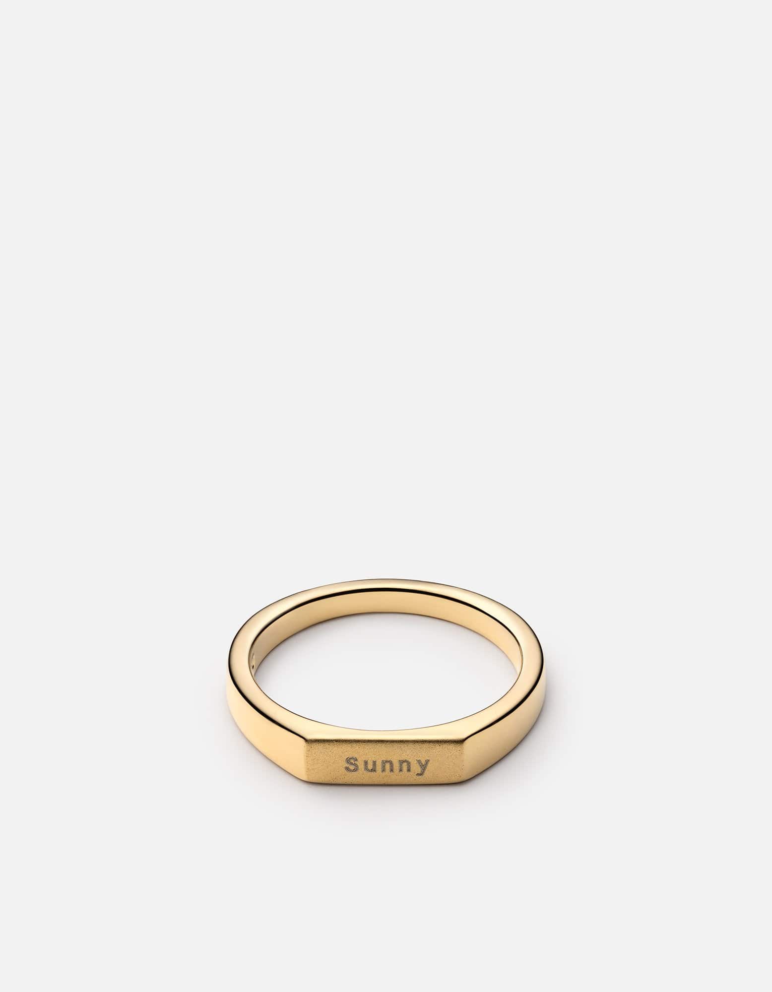 Elegant Thin Geo Ring in Gold Vermeil - Perfect for Everyday Wear & Special Occasions