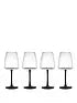 Premium Mikasa Palermo 4-Piece Crystal Red Wine Glass Set - 450ml Large Bowl for Optimal Aeration - Perfect for Dinner Parties, Wine Tasting & Romantic Evenings