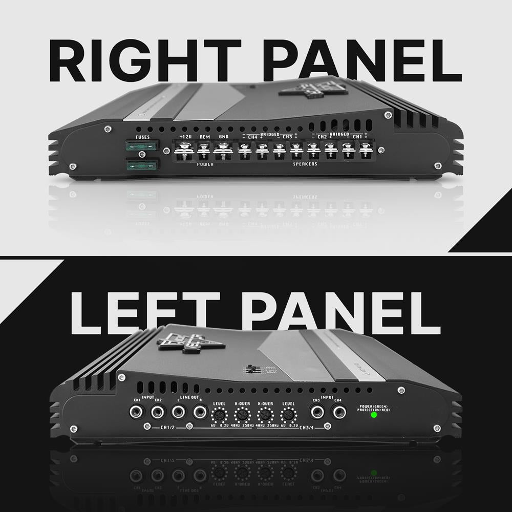 Lanzar 4 Channel Vector Car Amplifier - High Power 2000W Audio Amp for Car Stereo System, Home Theater & DJ Setup