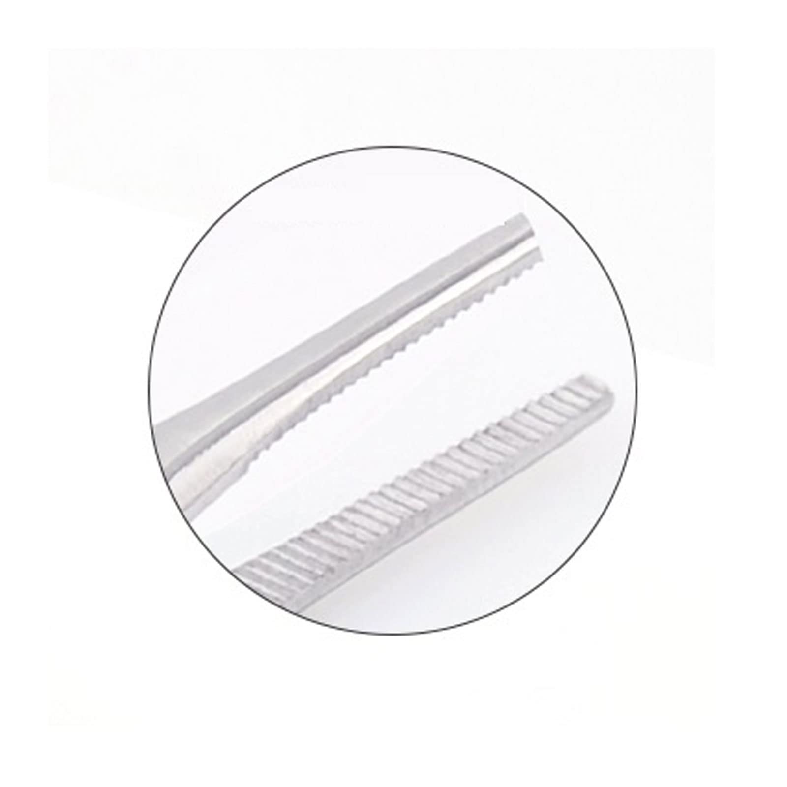 Professional Stainless Steel Hair Removal Tweezers for Eyebrow Shaping, Eyelash Extensions & Plastic Surgery - 12cm Precision Beauty Tool with Teeth & Hooks - Perfect for Salon, Home Use & Medical Procedures