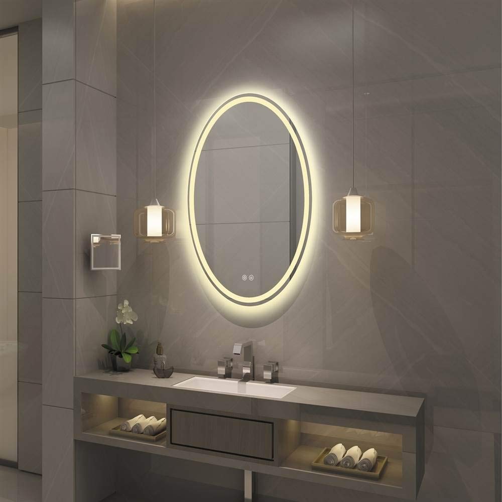 Chloe Lighting SPECULO Backlit LED Mirror 24 Inch Wide - 4000K Warm White Vanity Mirror with Dimmable Lights for Makeup, Shaving & Bathroom Decor