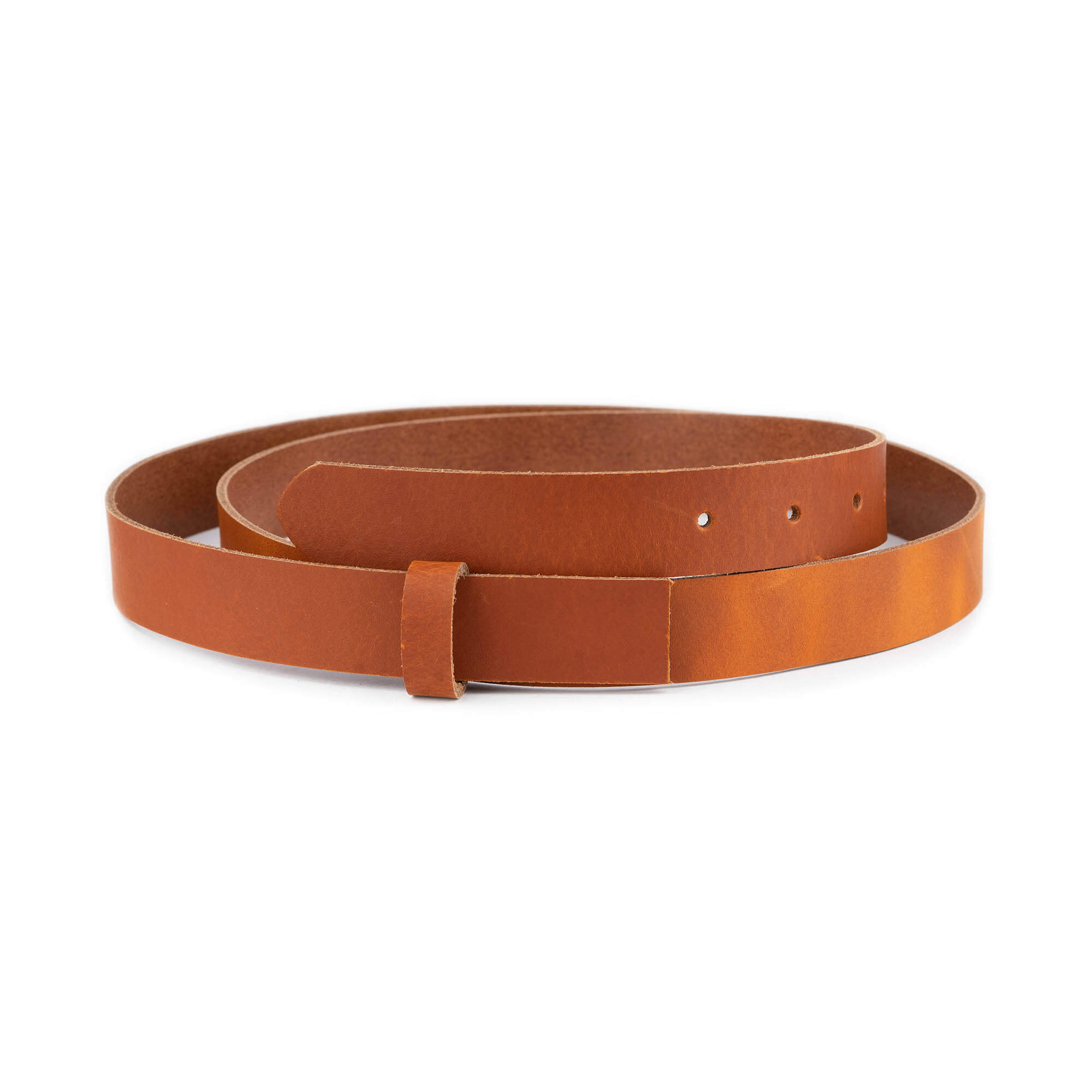 2.5 cm Genuine Cognac Leather Belt Strap Replacement for Versace Buckles - Premium Replacement Band for Designer Belts (Fashion Accessory, Dress Belt, Gift for Men)